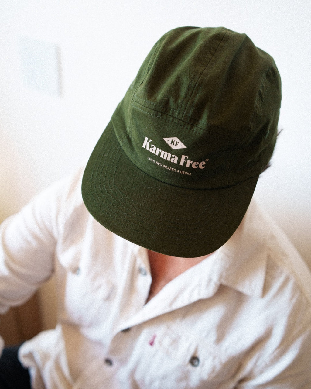 Boné Karma Free Five Panel na cor Musgo
