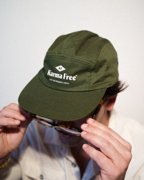 Boné Karma Free Five Panel na cor Musgo