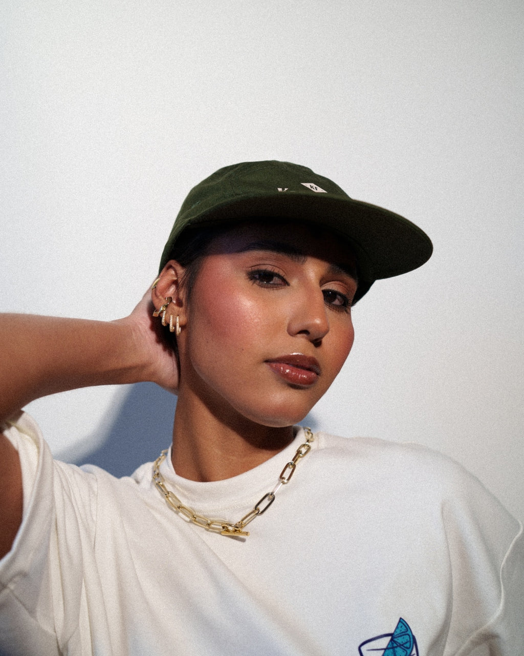 Boné Karma Free Five Panel na cor Musgo